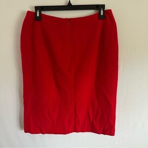 Charles Gray Skirt Womens Size 8 Pencil Straight Red Wool Blend